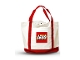 Gear No: 5005326 Name: Tote Bag, Lego Logo Pattern, Red Handles, Vertical Straps and Bottom Gear No: 5005326 Name: Tote Bag, Lego Logo Pattern, Red Handles, Vertical Straps and Bottom