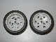 Lego Wheel 43.2mm D. x 26mm Technic Racing Small, 3 Pin Holes with Black Tire 56 x 28 ZR Street (41896 / 41897)