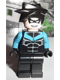 Minifig No: bat015 Name: Nightwing - Blue Arms and Chest Symbol Minifig No: bat015 Name: Nightwing - Blue Arms and Chest Symbol