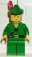Minifig No: cas126 Name: Forestman - Pouch, Green Hat, Red Plume Minifig No: cas126 Name: Forestman - Pouch, Green Hat, Red Plume