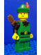 Minifig No: cas321 Name: Forestman - Black, Green Hat, Red Feather, Quiver Minifig No: cas321 Name: Forestman - Black, Green Hat, Red Feather, Quiver