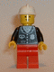 Minifig No: cop052 Name: Police - Suit with 4 Buttons, Red Legs, White Fire Helmet Minifig No: cop052 Name: Police - Suit with 4 Buttons, Red Legs, White Fire Helmet