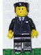 Minifig No: cty0038 Name: Suit Black, Black Flat Top Hair, Standard Grin Minifig No: cty0038 Name: Suit Black, Black Flat Top Hair, Standard Grin