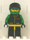 Minifig No: ext006 Name: Extreme Team - Green, Black Legs with Yellow Hips, Green Helmet Plain Minifig No: ext006 Name: Extreme Team - Green, Black Legs with Yellow Hips, Green Helmet Plain