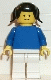 Minifig No: fmf002 Name: Plain Blue Torso with Blue Arms, White Legs, Black Pigtails Hair Minifig No: fmf002 Name: Plain Blue Torso with Blue Arms, White Legs, Black Pigtails Hair