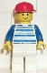 Minifig No: hor003 Name: Horizontal Lines Blue - Blue Arms - White Legs, Red Cap Minifig No: hor003 Name: Horizontal Lines Blue - Blue Arms - White Legs, Red Cap
