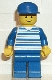 Minifig No: hor008 Name: Horizontal Lines Blue - Blue Arms - Blue Legs, Blue Cap Minifig No: hor008 Name: Horizontal Lines Blue - Blue Arms - Blue Legs, Blue Cap