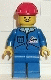Minifig No: jbl002 Name: Bulldozer Logo - Blue Legs, Red Construction Helmet Minifig No: jbl002 Name: Bulldozer Logo - Blue Legs, Red Construction Helmet