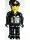 Minifig No: js019 Name: Airplane Pilot with Black Pants, Black Shirt and Black Cap with Logo Minifig No: js019 Name: Airplane Pilot with Black Pants, Black Shirt and Black Cap with Logo