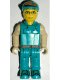 Minifig No: js023 Name: Crewman with Dark Turquoise Shirt and Pants, Tan Arms Minifig No: js023 Name: Crewman with Dark Turquoise Shirt and Pants, Tan Arms