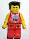Minifig No: nba045 Name: NBA player, Number 10 with Red Legs Minifig No: nba045 Name: NBA player, Number 10 with Red Legs