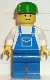 Minifig No: ovr016 Name: Overalls Blue with Pocket, Blue Legs, Green Cap Minifig No: ovr016 Name: Overalls Blue with Pocket, Blue Legs, Green Cap