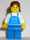 Minifig No: ovr018 Name: Overalls Blue with Pocket, Blue Legs, Brown Female Hair Minifig No: ovr018 Name: Overalls Blue with Pocket, Blue Legs, Brown Female Hair
