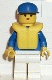 Minifig No: par045 Name: Jogging Suit - White Legs, Blue Cap, Life Jacket Minifig No: par045 Name: Jogging Suit - White Legs, Blue Cap, Life Jacket