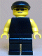 Minifig No: pln104 Name: Plain Black Torso with Yellow Arms, Black Legs, Sunglasses, Black Cap Minifig No: pln104 Name: Plain Black Torso with Yellow Arms, Black Legs, Sunglasses, Black Cap