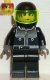 Minifig No: stu015 Name: Male Actor 3, Driver, Black Helmet, Trans-Neon Green Visor Minifig No: stu015 Name: Male Actor 3, Driver, Black Helmet, Trans-Neon Green Visor