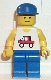 Minifig No: trc002 Name: Trucker - Blue Legs, Blue Cap Minifig No: trc002 Name: Trucker - Blue Legs, Blue Cap