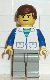 Minifig No: trn033 Name: Suit with 2 Pockets White - Light Gray Legs, Brown Male Hair Minifig No: trn033 Name: Suit with 2 Pockets White - Light Gray Legs, Brown Male Hair