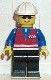 Minifig No: trn056 Name: Red Vest and Zipper - Black Legs, White Construction Helmet, Sunglasses Minifig No: trn056 Name: Red Vest and Zipper - Black Legs, White Construction Helmet, Sunglasses