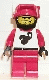 Minifig No: twn009 Name: Race - Red, Black Helmet Minifig No: twn009 Name: Race - Red, Black Helmet