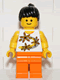 Minifig No: twn062 Name: Yellow Flowers - Black Ponytail Hair, Orange Legs Minifig No: twn062 Name: Yellow Flowers - Black Ponytail Hair, Orange Legs