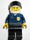 Minifig No: wc023 Name: Police - World City Patrolman, Dark Blue Shirt with Badge and Radio, Black Legs, White Helmet, Black Visor Minifig No: wc023 Name: Police - World City Patrolman, Dark Blue Shirt with Badge and Radio, Black Legs, White Helmet, Black Visor