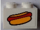Part No: 3003pb090 Name: Brick 2 x 2 with Hot Dog Pattern (Sticker) - Set 60097 Part No: 3003pb090 Name: Brick 2 x 2 with Hot Dog Pattern (Sticker) - Set 60097