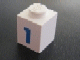 Part No: 3005pt1b Name: Brick 1 x 1 with Blue '1' Pattern (Bold Font) Part No: 3005pt1b Name: Brick 1 x 1 with Blue '1' Pattern (Bold Font)
