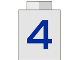Part No: 3005pt4 Name: Brick 1 x 1 with Blue '4' Pattern Part No: 3005pt4 Name: Brick 1 x 1 with Blue '4' Pattern