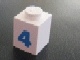 Part No: 3005pt4b Name: Brick 1 x 1 with Blue '4' Pattern (Bold Font) Part No: 3005pt4b Name: Brick 1 x 1 with Blue '4' Pattern (Bold Font)