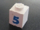 Part No: 3005pt5b Name: Brick 1 x 1 with Blue '5' Pattern (Bold Font) Part No: 3005pt5b Name: Brick 1 x 1 with Blue '5' Pattern (Bold Font)