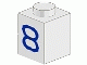 Part No: 3005pt8 Name: Brick 1 x 1 with Blue '8' Pattern Part No: 3005pt8 Name: Brick 1 x 1 with Blue '8' Pattern