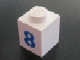 Part No: 3005pt8b Name: Brick 1 x 1 with Blue '8' Pattern (Bold Font) Part No: 3005pt8b Name: Brick 1 x 1 with Blue '8' Pattern (Bold Font)