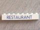 Part No: 3008p24 Name: Brick 1 x 8 with Blue 'RESTAURANT' Pattern Part No: 3008p24 Name: Brick 1 x 8 with Blue 'RESTAURANT' Pattern