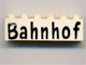 Part No: 3009pb036 Name: Brick 1 x 6 with Black 'Bahnhof' Pattern Part No: 3009pb036 Name: Brick 1 x 6 with Black 'Bahnhof' Pattern