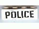 Part No: 3010pb118 Name: Brick 1 x 4 with Black 'POLICE' Pattern (Sticker) - Set 8135 Part No: 3010pb118 Name: Brick 1 x 4 with Black 'POLICE' Pattern (Sticker) - Set 8135