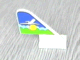 Part No: 3587pb05 Name: Tail Old with Airplane above Sun & Clouds Pattern on Both Sides (Stickers) Part No: 3587pb05 Name: Tail Old with Airplane above Sun & Clouds Pattern on Both Sides (Stickers)