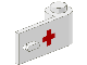 Part No: 3821p24 Name: Door 1 x 3 x 1 Right with Red Cross Pattern Part No: 3821p24 Name: Door 1 x 3 x 1 Right with Red Cross Pattern