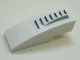 Part No: 50950pb006R Name: Slope, Curved 3 x 1 No Studs with Black Grille Pattern Right (Sticker) - Set 5980 Part No: 50950pb006R Name: Slope, Curved 3 x 1 No Studs with Black Grille Pattern Right (Sticker) - Set 5980
