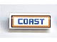 Part No: 6081pb010 Name: Brick, Modified 2 x 4 x 1 1/3 with Curved Top with 'COAST' Pattern (Sticker) - Set 7738 Part No: 6081pb010 Name: Brick, Modified 2 x 4 x 1 1/3 with Curved Top with 'COAST' Pattern (Sticker) - Set 7738