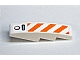 Part No: 61678pb015 Name: Slope, Curved 4 x 1 No Studs with Orange and White Diagonal Stripes Pattern (Sticker) - Set 7738 Part No: 61678pb015 Name: Slope, Curved 4 x 1 No Studs with Orange and White Diagonal Stripes Pattern (Sticker) - Set 7738