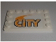 Part No: 6180pb086 Name: Tile, Modified 4 x 6 with Studs on Edges with Bright Light Orange 'CITY' Pattern (Sticker) - Set 60097 Part No: 6180pb086 Name: Tile, Modified 4 x 6 with Studs on Edges with Bright Light Orange 'CITY' Pattern (Sticker) - Set 60097
