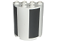 Part No: 6259pb009 Name: Cylinder Half 2 x 4 x 4 with Black Sections Pattern (Stickers) - Set 7468 Part No: 6259pb009 Name: Cylinder Half 2 x 4 x 4 with Black Sections Pattern (Stickers) - Set 7468