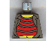 Part No: 973pb0043 Name: Torso Adventurers Desert Red and Silver Striped Undershirt and Navel Pattern Part No: 973pb0043 Name: Torso Adventurers Desert Red and Silver Striped Undershirt and Navel Pattern