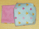 Part No: sleepbag08 Name: Duplo Cloth Sleeping Bag with Orange Crowns and Pink Hearts Pattern Part No: sleepbag08 Name: Duplo Cloth Sleeping Bag with Orange Crowns and Pink Hearts Pattern
