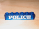 Part No: 3067pb01 Name: Brick 1 x 6 without Bottom Tubes with White 'POLICE' Serif Pattern Part No: 3067pb01 Name: Brick 1 x 6 without Bottom Tubes with White 'POLICE' Serif Pattern