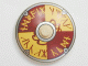 Part No: 3960pb015 Name: Dish 4 x 4 Inverted (Radar) with Viking Shield Dark Red / Yellow Rune Pattern Part No: 3960pb015 Name: Dish 4 x 4 Inverted (Radar) with Viking Shield Dark Red / Yellow Rune Pattern