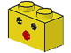 Part No: 3004p51 Name: Brick 1 x 2 with Three-Dot Face Pattern (Red Larger Than Blacks) Part No: 3004p51 Name: Brick 1 x 2 with Three-Dot Face Pattern (Red Larger Than Blacks)