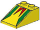 Part No: 3298p19 Name: Slope 33 3 x 2 with Freestyle Pennant Pattern Part No: 3298p19 Name: Slope 33 3 x 2 with Freestyle Pennant Pattern