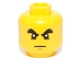 Part No: 3626cpb0532  Name: Minifig, Head Male Raised Bushy Eyebrows, White Pupils, Chin Dimple Pattern - Stud Recessed